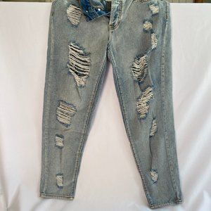 Brandy Melville Button-Fly Holey jeans size 25